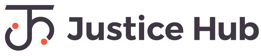 JusticeHub logo.
